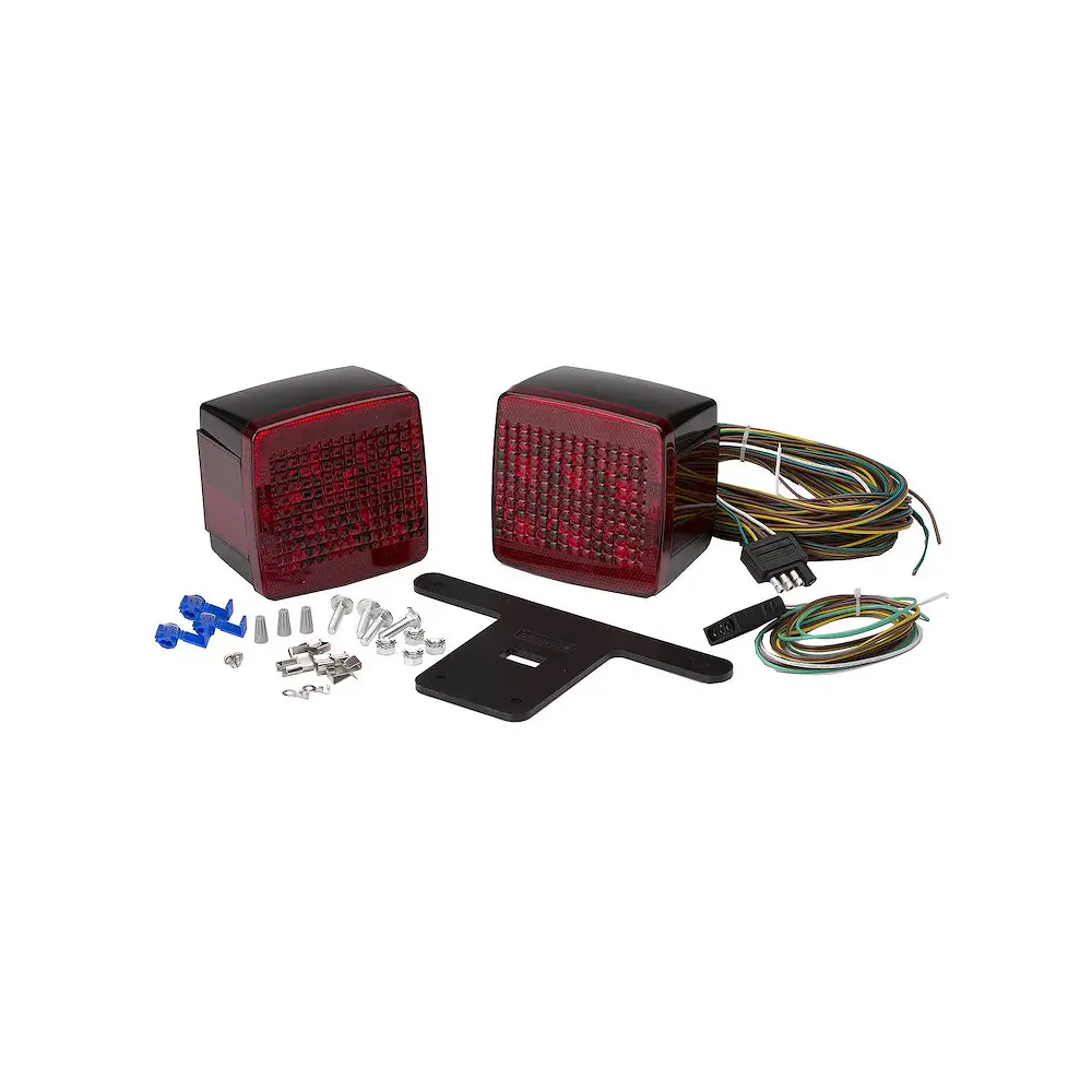 Trailer Light Kit - Stop/ Turn/ Tail - LED - Rectangular - Trailers Under 80" W - ATT14065-7